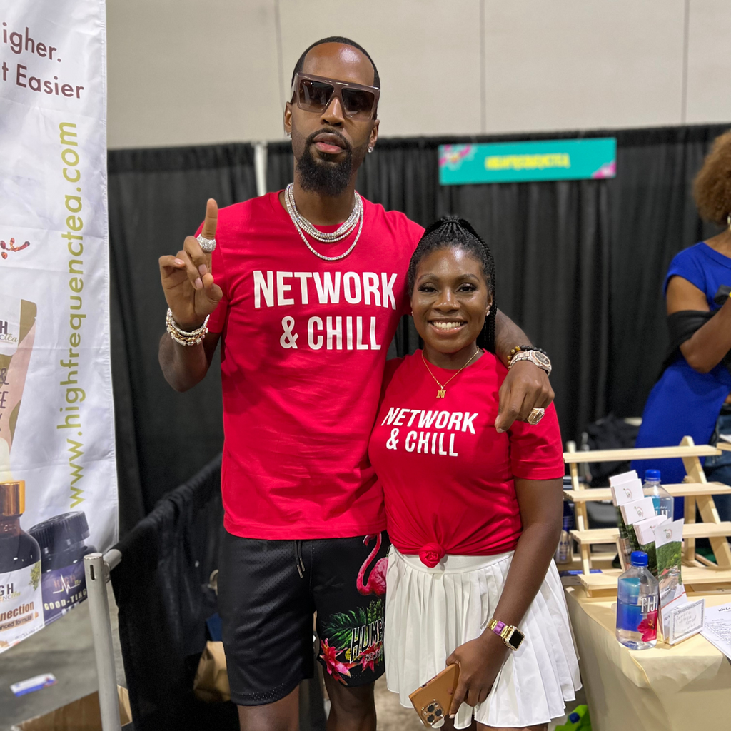 Safaree from Love & Hip Hop with Ideanaire, My Networking Apparel in Network & Chill Shirts